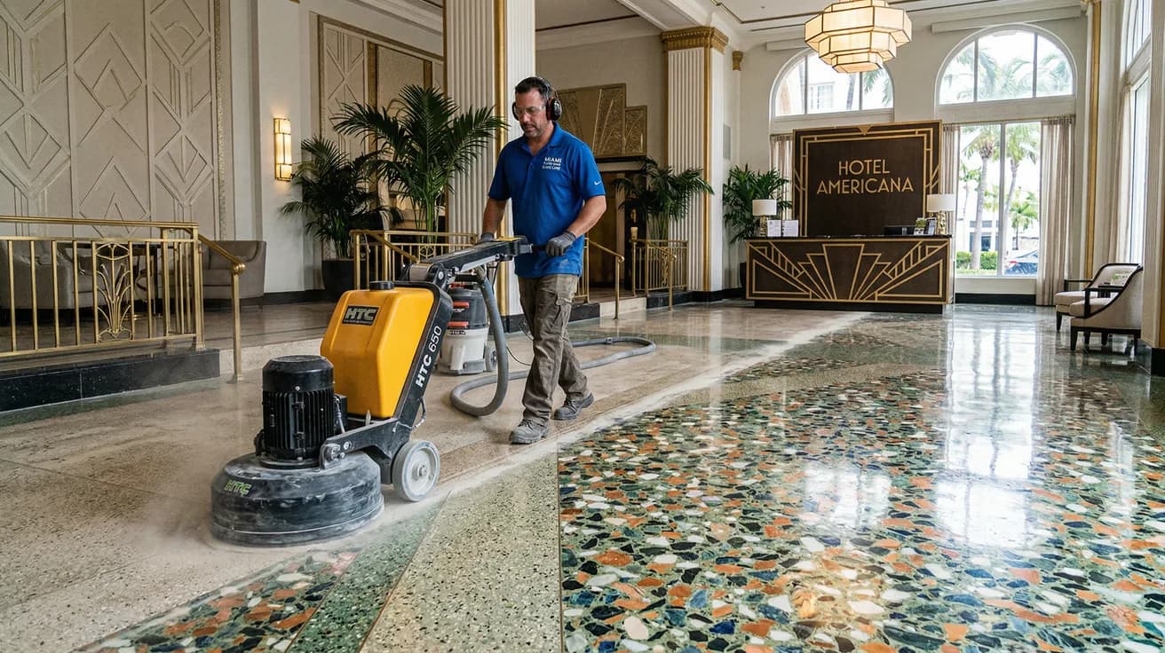 Limpieza y Restauracion de Pisos de Terrazo en Kendall